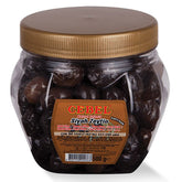 A jar of Cebel - Black Olives Very Coarse Grains - 500g on a white background.